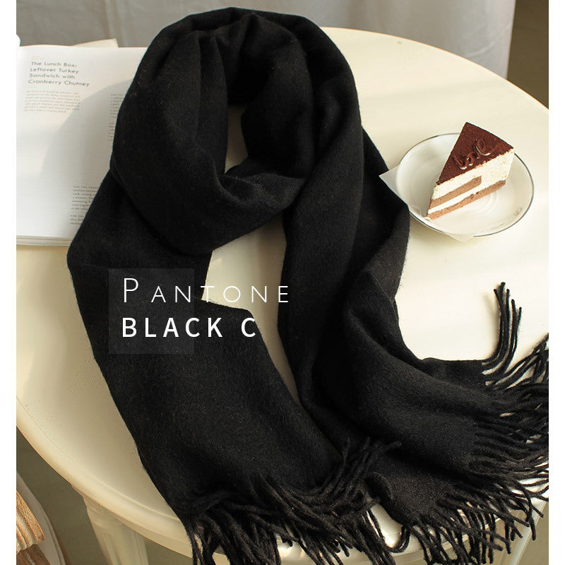 Women wool scarf thick solid scarf