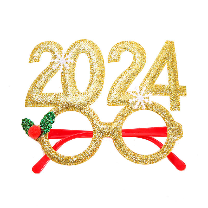 2024 New Year Christmas Glasses Children Gift Party Decoration